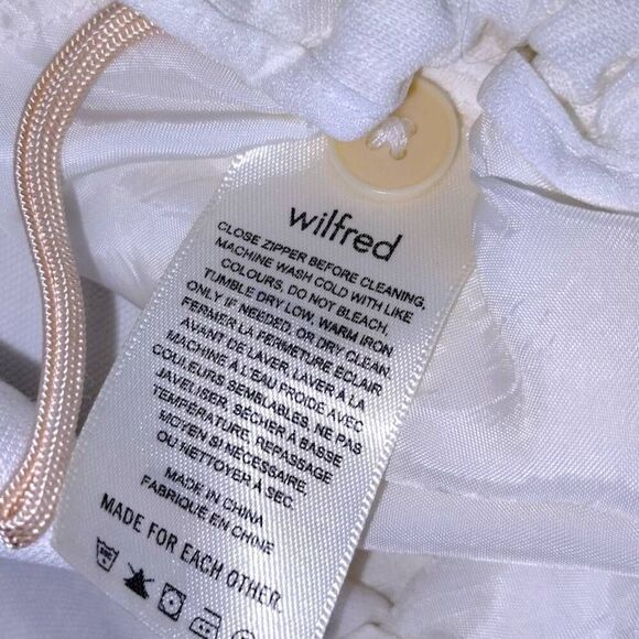 Aritzia Wilfed Womens Shorts Sz 12 White Sail Linen Short Elastic Tie Classicore - Picture 8 of 11